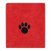Bone Dry Pet Grooming Towel Collection Absorbent Microfiber X-Large, 41x23.5", Embroidered Red - Image 12