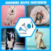 MASTER QUEEN Dog Brush Dog Grooming Kit 5PCS - Dog Brushes for Grooming, Dog Brush for Shedding,Puppy Brush and Flea Comb for Dogs, Slicker Brush for Dogs Comb and Dog Hair Brush Set Blue - Image 3