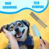 MASTER QUEEN Dog Brush Dog Grooming Kit 5PCS - Dog Brushes for Grooming, Dog Brush for Shedding,Puppy Brush and Flea Comb for Dogs, Slicker Brush for Dogs Comb and Dog Hair Brush Set Blue - Image 4