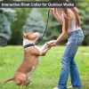 SOYATER Black Dog Collar for Medium Large Dogs Pitbull Collar with Leash Rivet Puppy Pet Cat Adjustable Black Studded Collar Durable PU Leather Spiked Pet Supplies (Black, XXL=19.7""-22.4"") - Image 4
