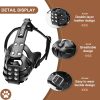 Ohcozzy Pitbull Dog Muzzle Leather with Adjustable Straps, Basket Muzzle Anti Biting, Barking and Chewing for Large Dog(Black) - Image 6