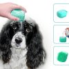 ELEGX Pet Grooming Bath Massage Brush with Soap and Shampoo Dispenser Soft Silicone Bristle for Long Short Haired Dogs Cats Shower (Pink) - Image 2