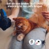 Upgrade Pet Grooming Gloves Cat Brushes for Gentle Shedding - Efficient Pets Hair Remover Mittens - Dog Washing Gloves for Long and Short Hair Dogs & Cats & Horses - 1 Pair (Blue) - Image 4