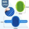 Lilpep Pet Shampoo Bath Brush Soothing Massage Rubber Comb with Adjustable Ring Handle for Long Short Haired Dogs and Cats Grooming, 2 PCS - Image 7