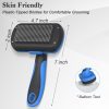 Swihauk Self Cleaning Slicker Brush for Dogs & Cats, Skin Friendly Grooming Cat Brush, Dog Brush for Shedding, Deshedding Brush, Hair Brush Puppy Brush for Haired Dogs, Pet Supplies Accessories, Blue - Image 5