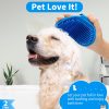 Comotech 3PCS Dog Bath Brush | Dog Shampoo Brush | Dog Scrubber for Bath | Dog/Grooming/Washing Brush Scrubber with Adjustable Ring Handle for Short & Long Haired Dogs/Cats (Blue Blue White) - Image 5