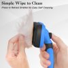 Swihauk Self Cleaning Slicker Brush for Dogs & Cats, Skin Friendly Grooming Cat Brush, Dog Brush for Shedding, Deshedding Brush, Hair Brush Puppy Brush for Haired Dogs, Pet Supplies Accessories, Blue - Image 6