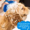 Lilpep Pet Shampoo Bath Brush Soothing Massage Rubber Comb with Adjustable Ring Handle for Long Short Haired Dogs and Cats Grooming, 2 PCS - Image 3