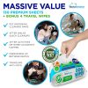 Dog Wipes for Paws and Butt - 130 Count + 4 Travel Puppy Wipes - 8" x 8" Large Dog Grooming Bath Wipes | Hypoallergenic Dog Face Wipes, Extra Thick Cleaning Deodorizing Pet Wipes for Dogs, Cats, Pets - Image 4