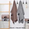 Dogvingpk Dog Towels for Drying Dogs - Pack of 2 - Super Absorbent Soft Microfiber Pet Bath Grooming Towel for Dogs and Cats & Other Pets (M-36" * 28", Grey and Brown) - Image 9