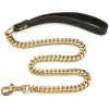 14MM Gold Dog Leash Stainless Steel Metal Chew Proof Dog Lead Chain for Dogs Pet Traction Rope - AliExpress 15