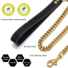 14MM Gold Dog Leash Stainless Steel Metal Chew Proof Dog Lead Chain for Dogs Pet Traction Rope - AliExpress 15 - Image 3