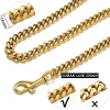 14MM Gold Dog Leash Stainless Steel Metal Chew Proof Dog Lead Chain for Dogs Pet Traction Rope - AliExpress 15 - Image 5