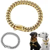 14mm Gold Dog Chains Collar for Dogs Stainless Steel Metal Luxury Necklace Pet Accessory - AliExpress 15