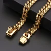 14mm Gold Dog Chains Collar for Dogs Stainless Steel Metal Luxury Necklace Pet Accessory - AliExpress 15 - Image 5