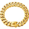 32mm Wide Stainless Steel Collar with side ring Strong Dog Gold Collar Big Dogs Cuban Link Chain for Medium Large Bulldog - AliExpress 15 - Image 3