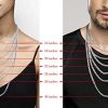 Miabella Solid 925 Sterling Silver Italian 5mm Diamond Cut Cuban Link Curb Chain Necklace for Women Men, Made in Italy (24 Inches) - Image 2