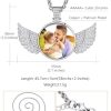 Custom4U Personalized Angel Wings Pendant Neckalce with Picture Inside Custom Photo Necklace Memorial Photo Medallion Chain Hip Hop Jewelry for Men - Image 5