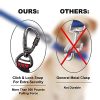 KRUZ PET KZV1020H-08L Short Traffic Leash ? Training Dog Leash - Reflective Heavy Duty Click & Lock Hook, Strong, Secure Nylon Safety Lead with Locking Carabiner Clip and Foam Handle, Orange, 1" x 20" - Image 5