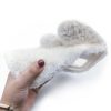 Losin Dog Case Compatible with Galaxy S22 Ultra 3D Cute Plush Fluffy Dog Case Fashion Luxury Fur Hair Fuzzy Wool Face Soft Back Cover Shockproof Protective for Women and Girls White - Image 7