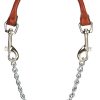 Weaver Leather Livestock Leather & Chain Goat Collar, Chestnut, 24-Inch