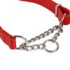Love Dream Martingale Collars for Dogs, Leather Training Dog Collar, Stainless Steel Chain Anti-Escape No Pull Dog Collar for Medium Large Dogs (L(15.7"-20.9"), Red) - Image 3