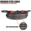 BV Heavy-Duty 15FT Security Cable Lock with Loops - 10mm (3/8 Inch) Cut-Resistant Braided Steel Cable - Versatile & Weatherproof - Bike Lock Cable, Security Chain for Padlock, Chain Lock, Wire Lock - Image 6