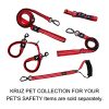 KRUZ PET KZV1020H-08L Short Traffic Leash ? Training Dog Leash - Reflective Heavy Duty Click & Lock Hook, Strong, Secure Nylon Safety Lead with Locking Carabiner Clip and Foam Handle, Orange, 1" x 20" - Image 2