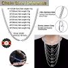 Silver Chain Cuban Necklace Men 4mm 18inch Stainless Steel Curb Chain Mens Gift - Image 3
