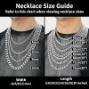 Silver Chain Cuban Necklace Men 4mm 18inch Stainless Steel Curb Chain Mens Gift - Image 4