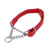 Love Dream Martingale Collars for Dogs, Leather Training Dog Collar, Stainless Steel Chain Anti-Escape No Pull Dog Collar for Medium Large Dogs (L(15.7"-20.9"), Red) - Image 4