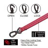 KRUZ PET KZV1020H-08L Short Traffic Leash ? Training Dog Leash - Reflective Heavy Duty Click & Lock Hook, Strong, Secure Nylon Safety Lead with Locking Carabiner Clip and Foam Handle, Orange, 1" x 20" - Image 8