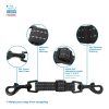Best Pet Supplies Voyager Dog Collar Safety Clip with Dual Clasps, Collars and No Pull Harness Connectors, Training for Walking, Running, and Hiking, Safety Clip - Black - Image 3