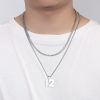 XOYOYZU Personalized Jersey Number Layered Necklaces for Boy Stainless Steel Athletes Sports Number Chain for Men Baseball Basketball Football Gifts Silver 5 - Image 3