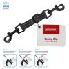 Best Pet Supplies Voyager Dog Collar Safety Clip with Dual Clasps, Collars and No Pull Harness Connectors, Training for Walking, Running, and Hiking, Safety Clip - Black - Image 5