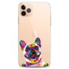 Cavka TPU Case Compatible with iPhone 15 14 13 12 11 Pro Max Plus Mini Xs Xr X 8+ 7 6 5 SE Cute French Bulldog Flexible Silicone Print Colored Dog Design Slim fit Cute Funny Animals Clear Girls Paws - Image 6