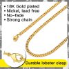 Suplight Gold Cuban Link Chain for Men, Thick Mens Chain, Stainless Steel 18k Gold Plated Chain, 3MM Curb Link Chain, 14 inch Choker Chain Men - Image 6