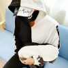 TOMOO Pet and Owner's Parent-Child Matching Hoodie,Black and White Couple Outfit Attire Pet Sweat Shirts Small Medium Large Dog's Clothes (Black XXL) - Image 5