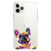 Cavka TPU Case Compatible with iPhone 15 14 13 12 11 Pro Max Plus Mini Xs Xr X 8+ 7 6 5 SE Cute French Bulldog Flexible Silicone Print Colored Dog Design Slim fit Cute Funny Animals Clear Girls Paws