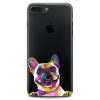 Cavka TPU Case Compatible with iPhone 15 14 13 12 11 Pro Max Plus Mini Xs Xr X 8+ 7 6 5 SE Cute French Bulldog Flexible Silicone Print Colored Dog Design Slim fit Cute Funny Animals Clear Girls Paws - Image 3