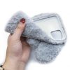 Losin Dog Case Compatible with Galaxy S23 Ultra Cute 3D Plush Fluffy Dog Case Cartoon Case Fashion Luxury Fur Hair Fuzzy Wool Face Soft Back Cover Shockproof Protective for Women and Girls Girly Gray - Image 7