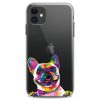 Cavka TPU Case Compatible with iPhone 15 14 13 12 11 Pro Max Plus Mini Xs Xr X 8+ 7 6 5 SE Cute French Bulldog Flexible Silicone Print Colored Dog Design Slim fit Cute Funny Animals Clear Girls Paws - Image 8