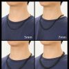 FindChic Black Chain Necklace for Men Thick Cuban Link Men's Curb Chain Necklace Rapper Hippie Chains 7MM 20'' - Image 5