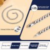 Suplight 4mm Cuban Curb Chain For Men Silver Stainless Steel 18" Inches Solid Miami Cuban Link Chain Choker Necklace - Image 3