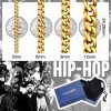 Suplight Gold Cuban Link Chain for Men, Thick Mens Chain, Stainless Steel 18k Gold Plated Chain, 3MM Curb Link Chain, 14 inch Choker Chain Men - Image 3
