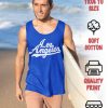 ShirtBANC Original Los Angeles Letters Mens Tank Top Shirt California Love Tee (Blue, XL) - Image 4