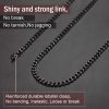 FindChic Black Chain Necklace for Men Thick Cuban Link Men's Curb Chain Necklace Rapper Hippie Chains 7MM 20'' - Image 8