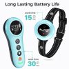 GROOVYPETS 550 Yard Auto Anti-bark Remote Dog Training Shock Collar, Sky Blue/Torquoise - Image 4
