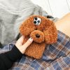 Losin Compatible with iPhone 15 Pro Max Case Cute Plush Furry Dog Phone Case for Women Girls Girly 3D Cartoon Kawaii Case Soft TPU Shockproof Protective Cover, Brown - Image 4