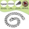 Stainless Steel Silver Gold Dog Collars with Safety Buckle Lock,18K Cuban Link Chain Training Collar,15MM Strong Dog Necklace Heavy Duty Chew Proof for Small Medium Large Dog - Image 6